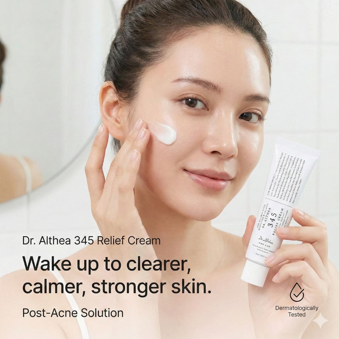 Dr. Althea 345 Relief Cream 50 ML - Soothing Barrier Repair Gel - Cream For Acne - Prone & Sensitive Skin