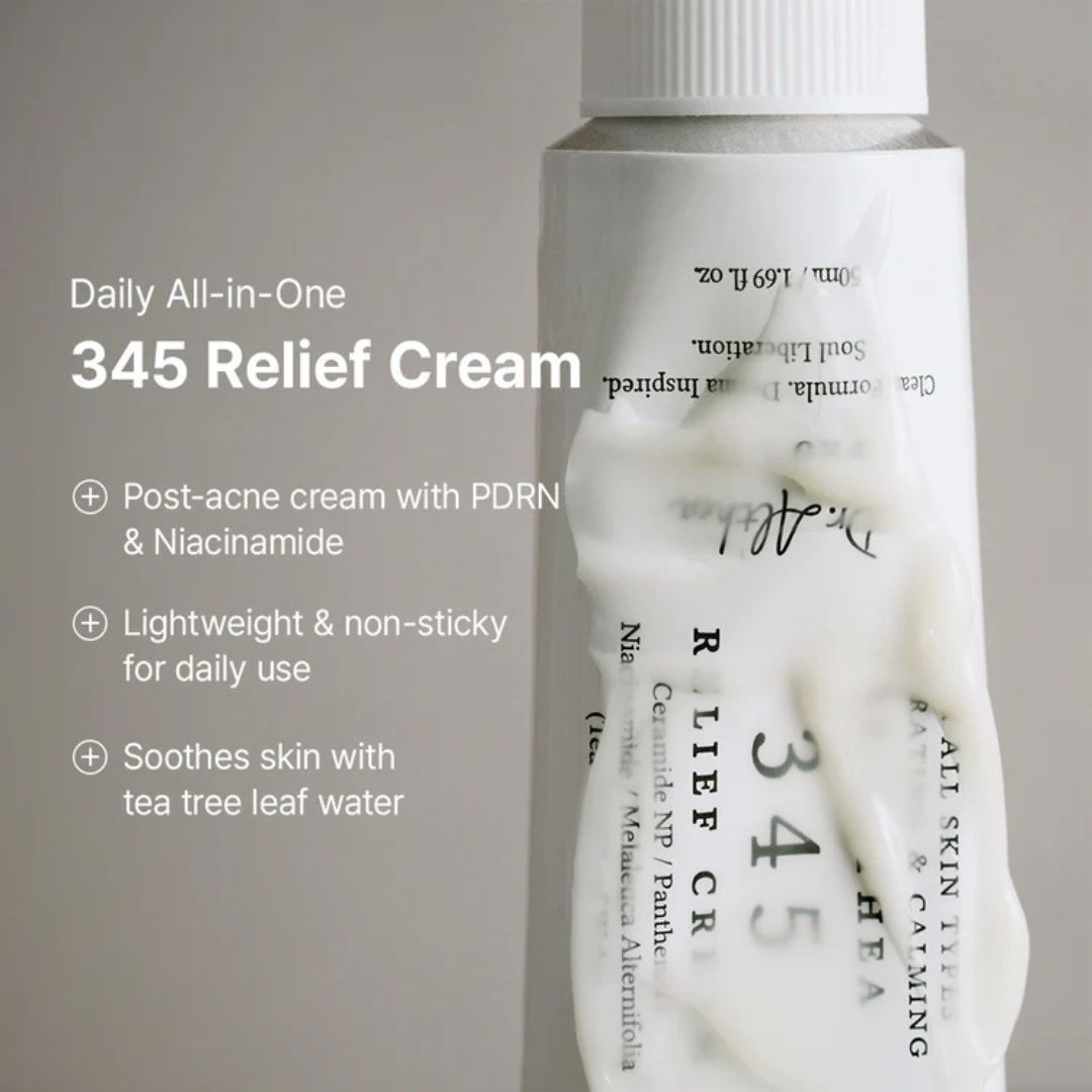Dr. Althea 345 Relief Cream 50 ML - Soothing Barrier Repair Gel - Cream For Acne - Prone & Sensitive Skin