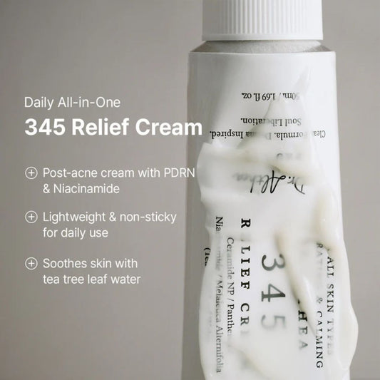 Dr. Althea 345 Relief Cream 50 ML - Soothing Barrier Repair Gel - Cream For Acne - Prone & Sensitive Skin